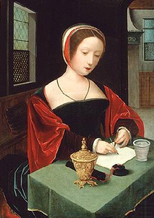 Saint Mary Magdalene at her writing desk, unknow artist